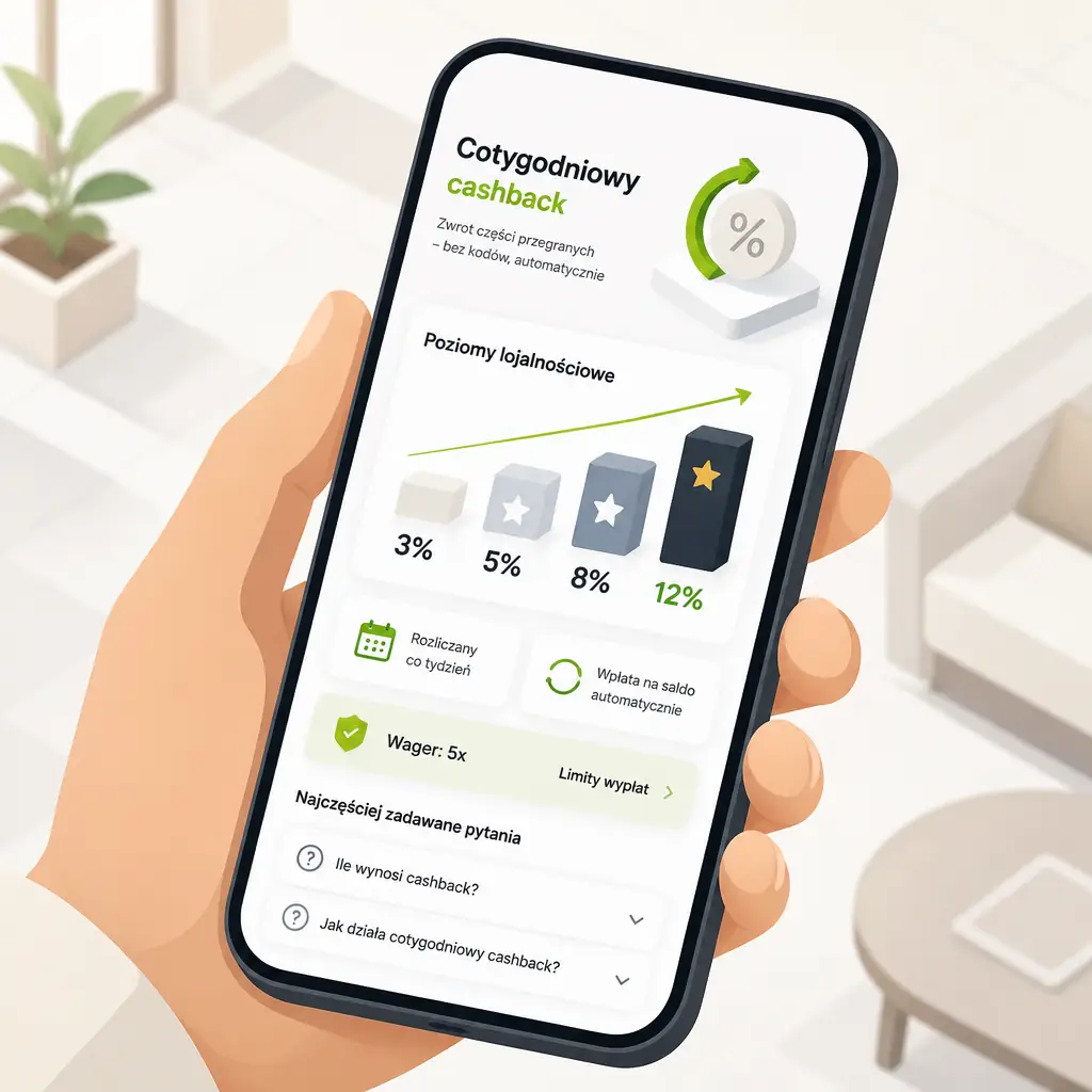 Cashback w Verde Casino – progresywny zwrot gotówki do 12% visual guide for Verde Casino